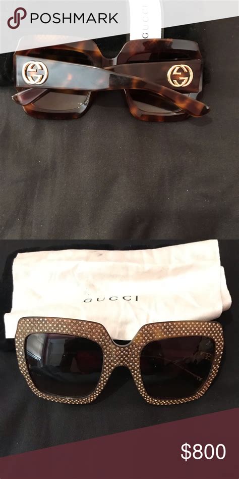 fake gucci bling sunglasses|authentic gucci sunglasses excellent condition.